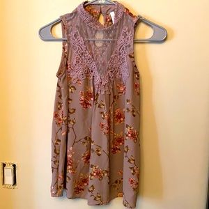 Floral tank blouse